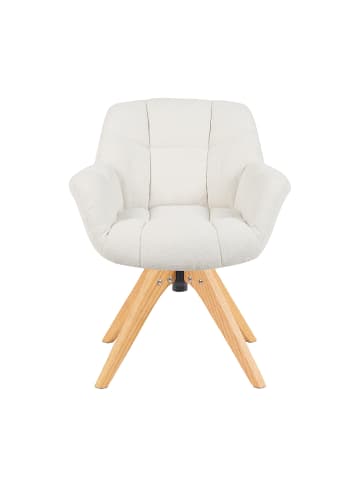 DUBI Möbel 2er-Set: Drehstuhl Mika-Nele in Creme - (B)65 x (H)81 x  (T)66 cm