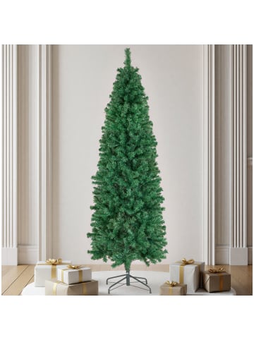 tectake Weihnachtsbaumset, Größenwahl, Lichterkette, pulverbesch. Ständer