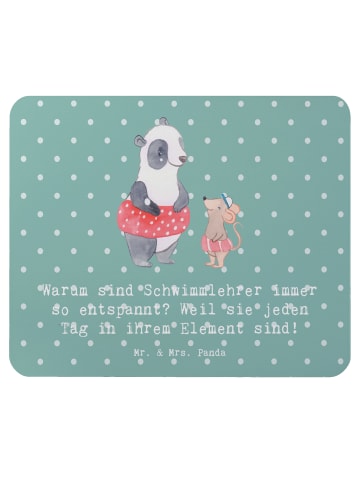 Mr. & Mrs. Panda Mousepad Entspannte Schwimmlehrer mit Spruch in Meeresbrise