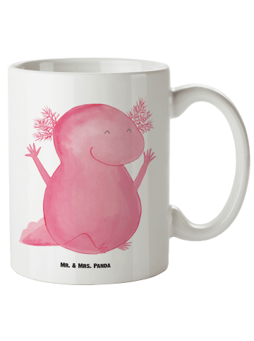 Mr. & Mrs. Panda Keramikbecher Axolotl Hurra ohne Spruch in Weiß