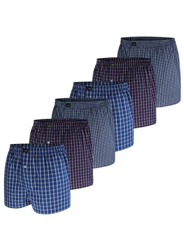 green panther Webboxershorts 6er Pack in Blau / Navy