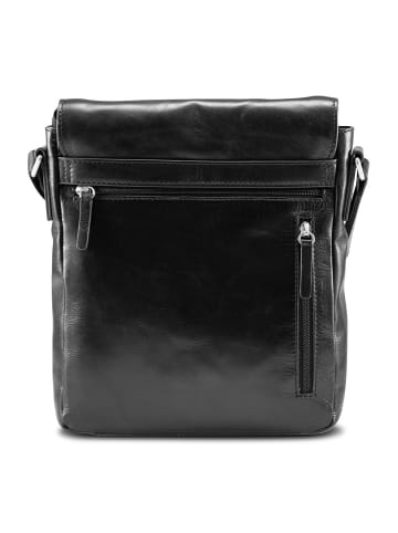 Umhängetasche S Leder 25 cm black