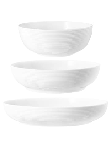 Seltmann Weiden 3-tlg. Foodbowl Beat Color Glaze in – 20/25/28 cm in Weiß