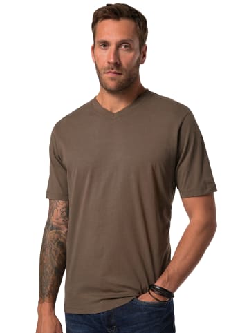 JP1880 Kurzarm T-Shirt in braungrau