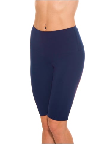 Alkato Alkato Damen Sport Shorts mit Hohem Bund in blau Modell 2