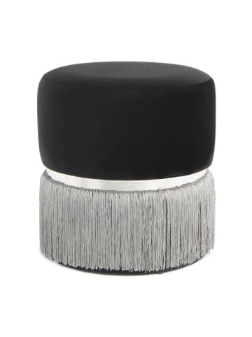 Kayoom Hocker Rebecca in schwarz - grau - silber