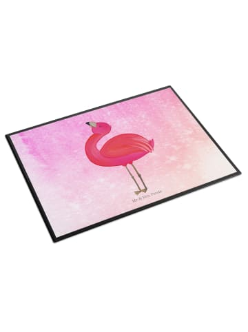 Mr. & Mrs. Panda Schreibtischunterlage Flamingo Stolz ohne Spruch in Aquarell Pink