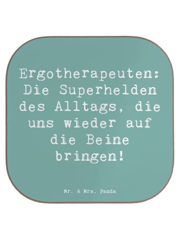 Mr. & Mrs. Panda Untersetzer für Gläser Spruch Ergotherapeutin S... in Meeresbrise
