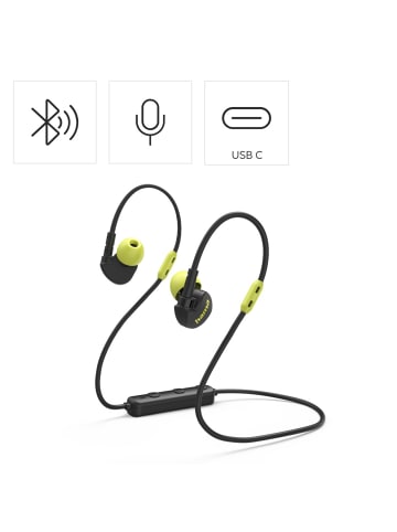 Hama Freedom Athletics III, In-Ear, Schwarz in Schwarz