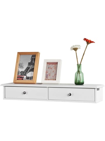 SoBuy Wandschrank in Weiß - (B)64 x (H)10 x (T)15cm