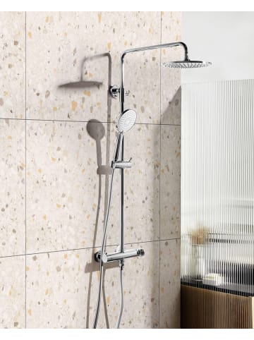 Beliani Wannenarmaturen CATAMARCA in Silber - (W) 23 x (H) 85 x (L) 38 cm