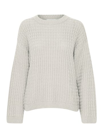 b.young Grobstrick Pullover Sweater mit Abgesetzten Schultern in Weiß