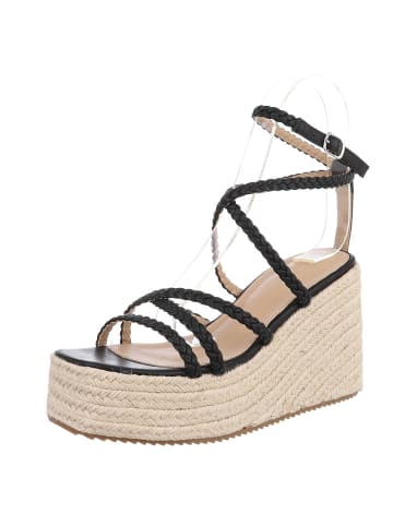 Ital-Design Sandale & Sandalette in Schwarz und Beige