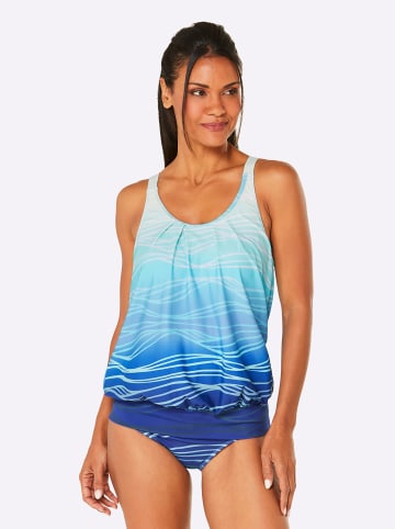 WITT WEIDEN Tankini-Oberteil in aqua-mittelblau-bedruckt