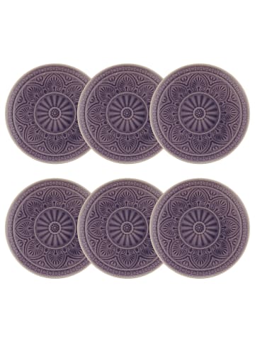 Butlers Butlers Teller SUMATRA 6er-Set in Violett