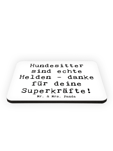 Mr. & Mrs. Panda magnet Spruch Hundesitter Helden mit Spruch in Weiß
