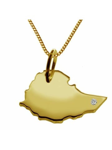 Schmuckador 50cm Kette + Äthiopien mit Brillant 585 Gold in gold