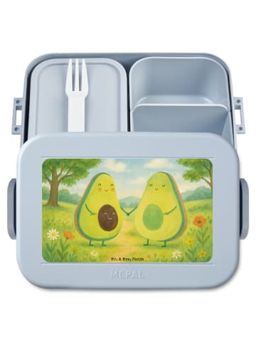 Mr. & Mrs. Panda MEPAL Bentobox Avocado Pärchen Design ohne Spruch in Blau Pastell