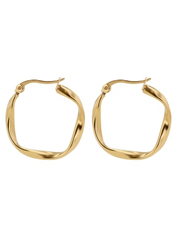 Adeliás Damen Ohrringe – Creole aus Edelstahl in gold