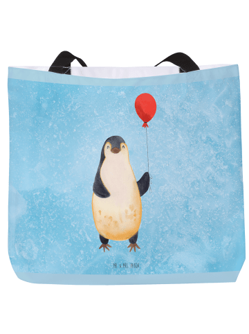 Mr. & Mrs. Panda Shopper Pinguin Luftballon ohne Spruch in Eisblau