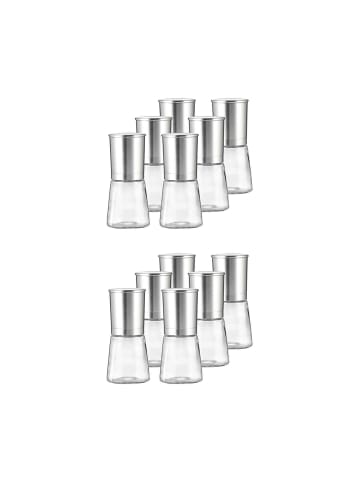 Ritzenhoff & Breker 12-tlg. Gewürzmühlenset Basic in Transparent-Silber