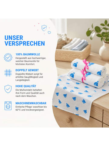 Odenwälder Mullwindeln Blaubär 3er Pack