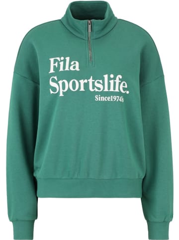 Fila Longsleeve "Lachy Oversized Half Zip Sweater" in Grün