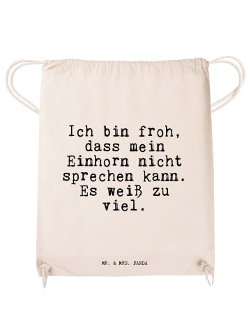 Mr. & Mrs. Panda zuziehbeutel Ich bin froh, dass... mit Spruch in Creme