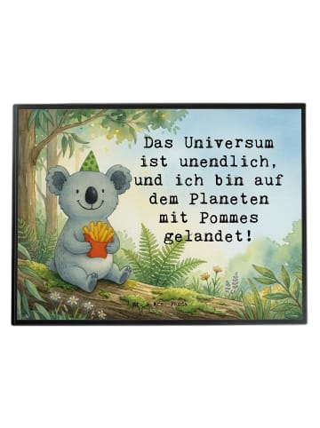 Mr. & Mrs. Panda Tischschutz Koala Pommes Design mit Spruch in Weiß