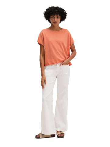 Marc O'Polo Ärmelloser Feinstrick-Pullover loose in Warm Orange