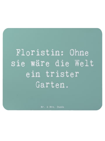 Mr. & Mrs. Panda Mousepad Spruch Floristin Garten mit Spruch in Meeresbrise