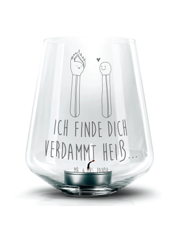 Mr. & Mrs. Panda Laterne Streichhölzer mit Spruch in Transparent