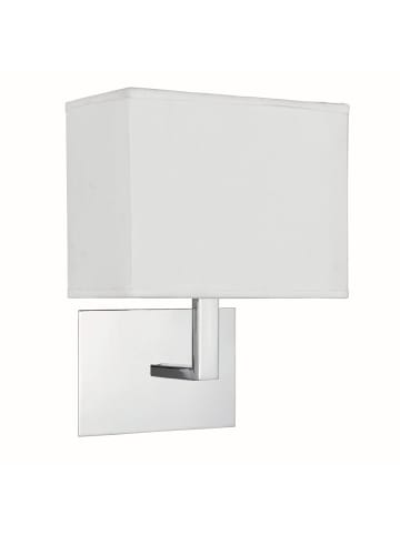 Licht-Erlebnisse Wandlampe (B)20 x (H)25.5 cm in Chrom WeißChrom Weiß