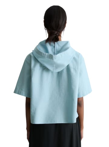 Marc O'Polo DENIM Kapuzenbluse relaxed cropped in Light Blue