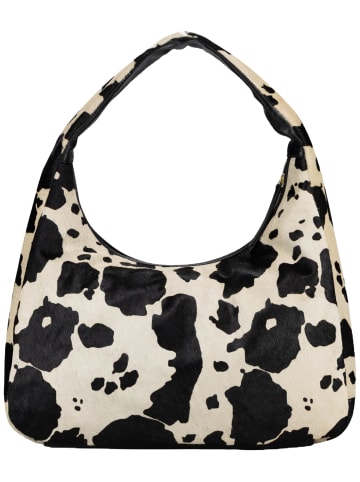 Jost Handtasche Furry Cow Hobo Bag L in Black