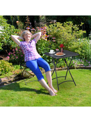 relaxdays Balkontisch in Anthrazit - (B)60 x (H)74 x (T)60 cm