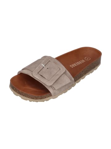Verbenas Pantoletten Reiko velour in braun