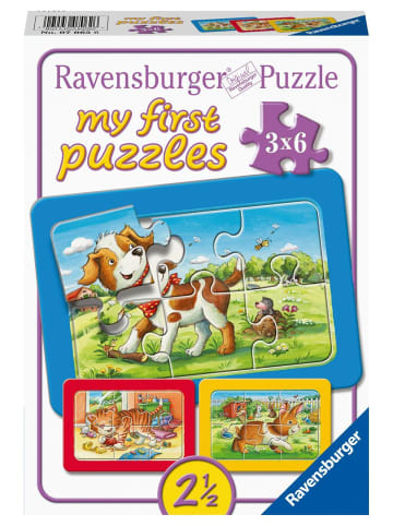 Ravensburger Meine Tierfreunde My first puzzle - Rahmenpuzzle 3 x 6 Teile