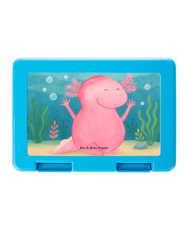 Mr. & Mrs. Panda Brotdose Axolotl Hurra Design ohne Spruch in Weiß