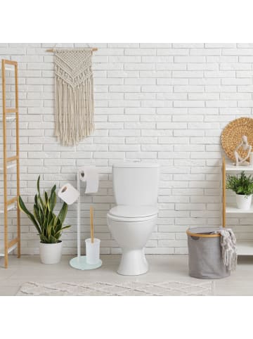 relaxdays WC Garnitur in Weiß - (B)27 x (H)64 x (T)22 cm