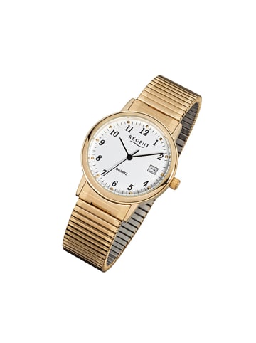 Regent Analog-Armbanduhr Regent Zugarmband gold mittel (ca. 35mm)