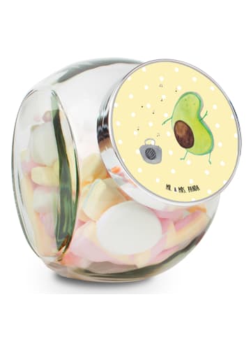 Mr. & Mrs. Panda Bonbonglas Avocado Tanzen ohne Spruch in Gelb Pastell
