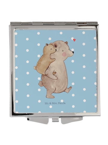 Mr. & Mrs. Panda Schminkspiegel Papa Bär ohne Spruch in Blau Pastell
