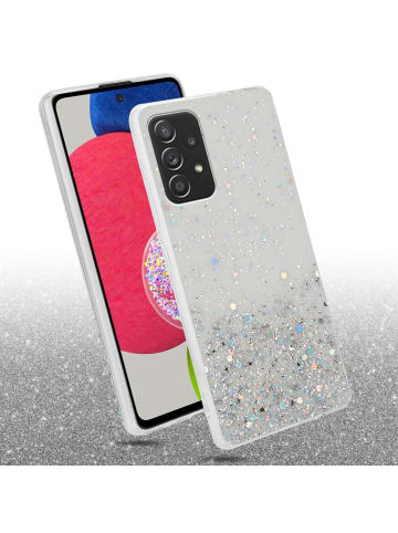 cadorabo Hülle für Samsung Galaxy A52 (4G / 5G) / A52s Glitter in Transparent mit Glitter