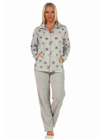 NORMANN Coralfleece Hausanzug Homewear Sternen - 58694 in grau