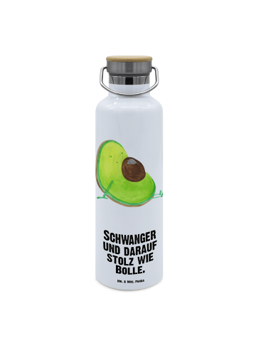 Mr. & Mrs. Panda Trinkflasche Avocado Schwangerschaft mit Spruch in Weiß