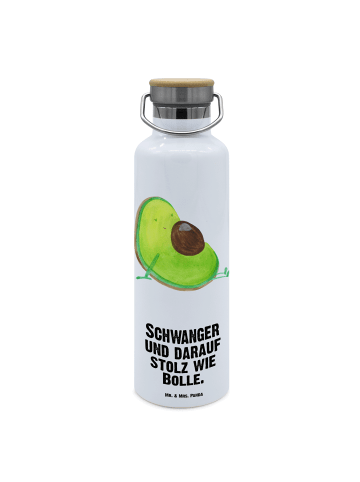 Mr. & Mrs. Panda Wasserflasche Avocado Schwangerschaft mit Spruch in Weiß