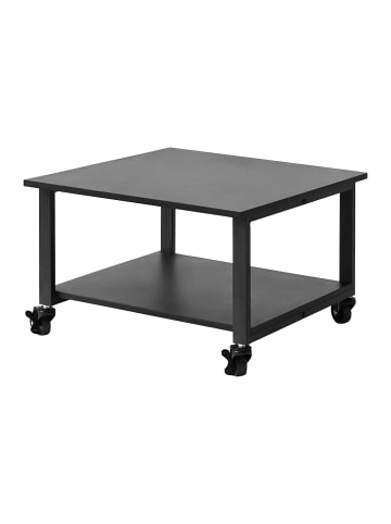 relaxdays Druckertisch in Schwarz - (B)50 x (H)32 x (T)50 cm