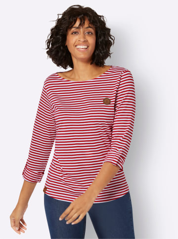 WITT WEIDEN Ringelshirt in rot-weiß-geringelt