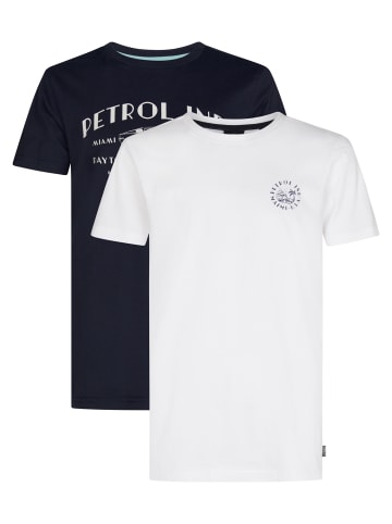 Petrol Industries 2er-Pack Basic-T-Shirt Rundhals Riviera